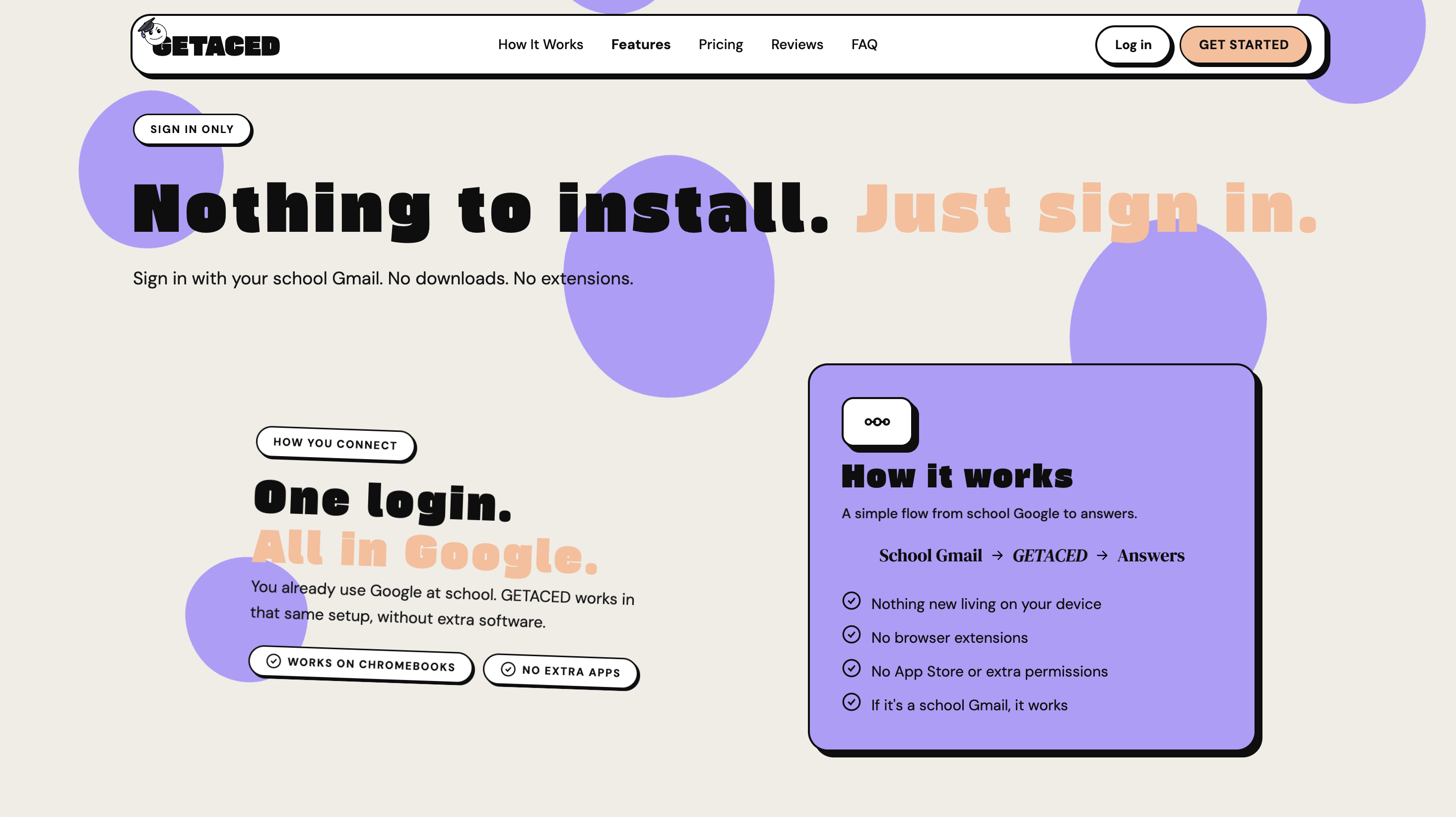 GETACED landing page — primary story section