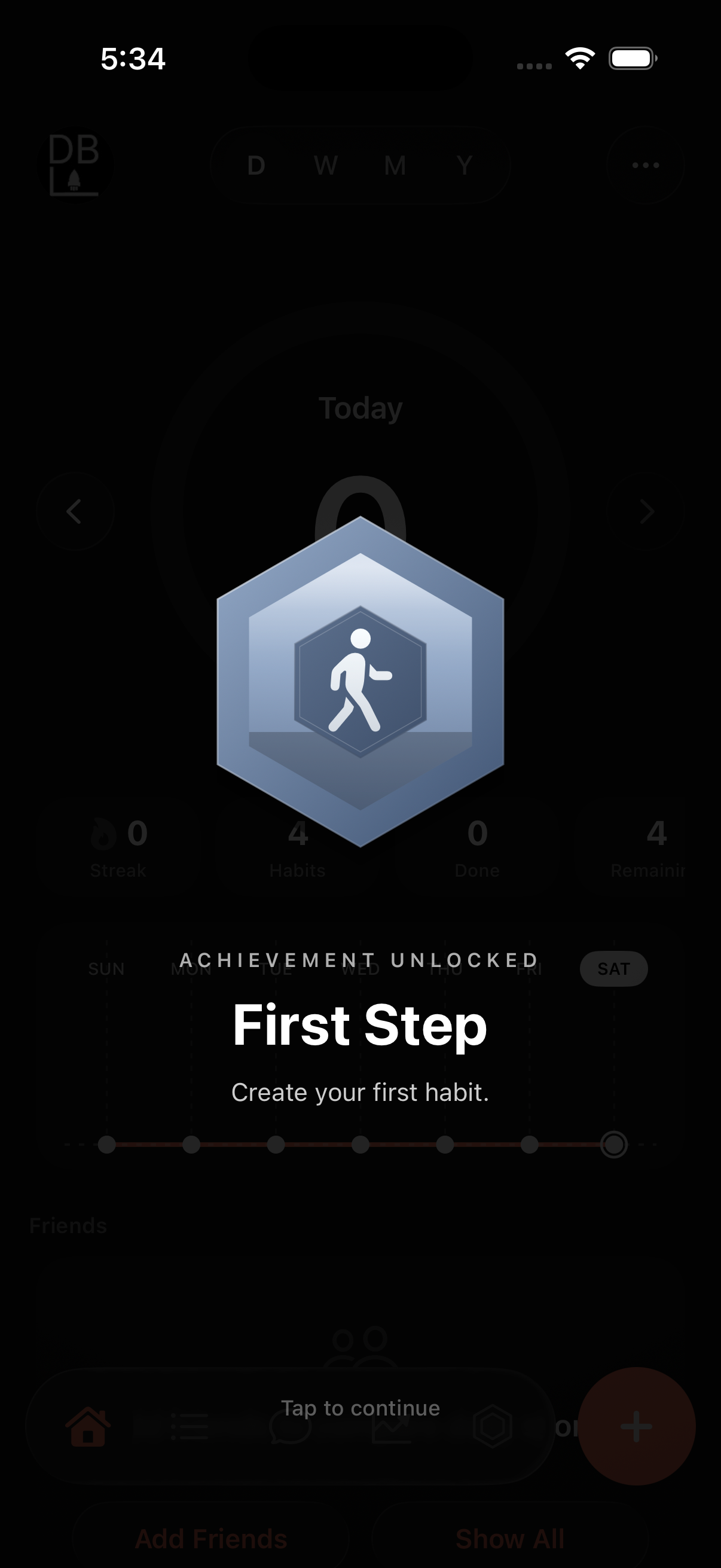 PRIMAL First Step achievement unlock overlay