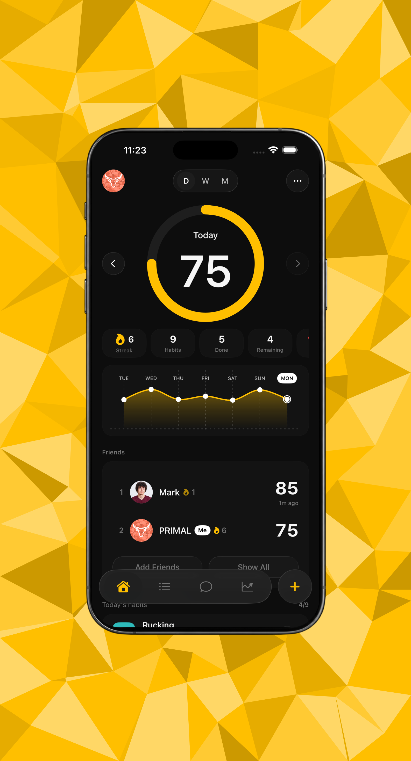 PRIMAL yellow launch background