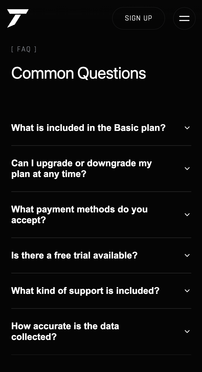 Tathor mobile site — Common Questions