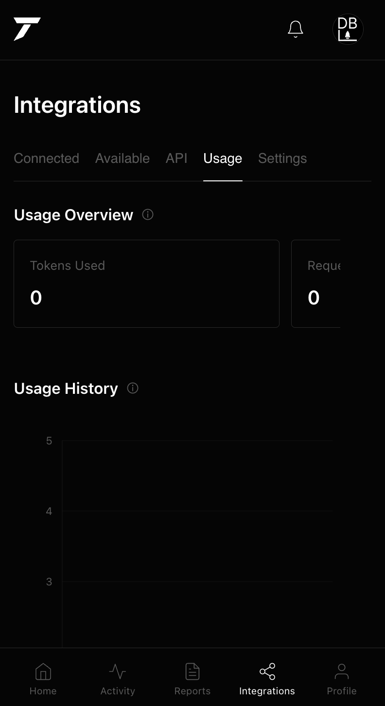 Tathor mobile Integrations — Usage
